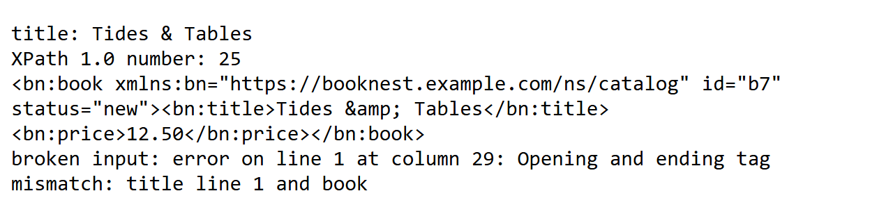Browser output of Listing 2.101